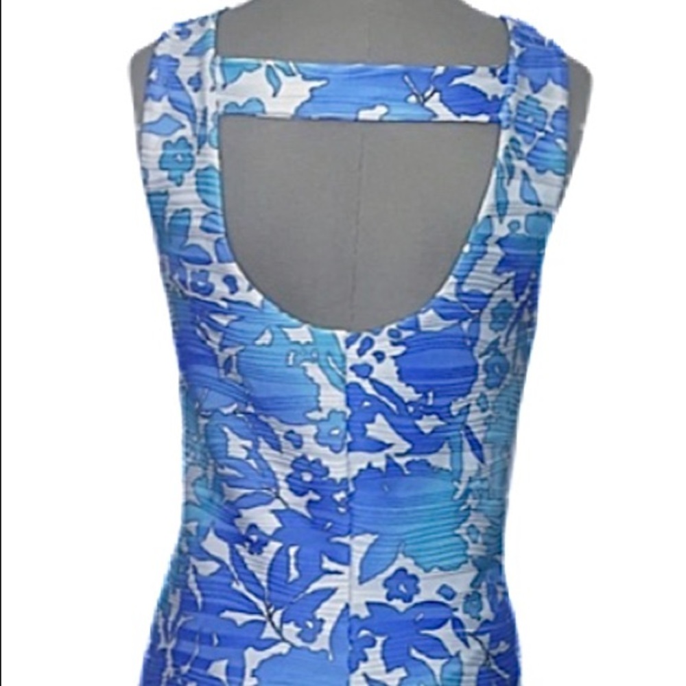 Medium Petite-Blues/Purple Ombré Dress - Picture 5 of 6